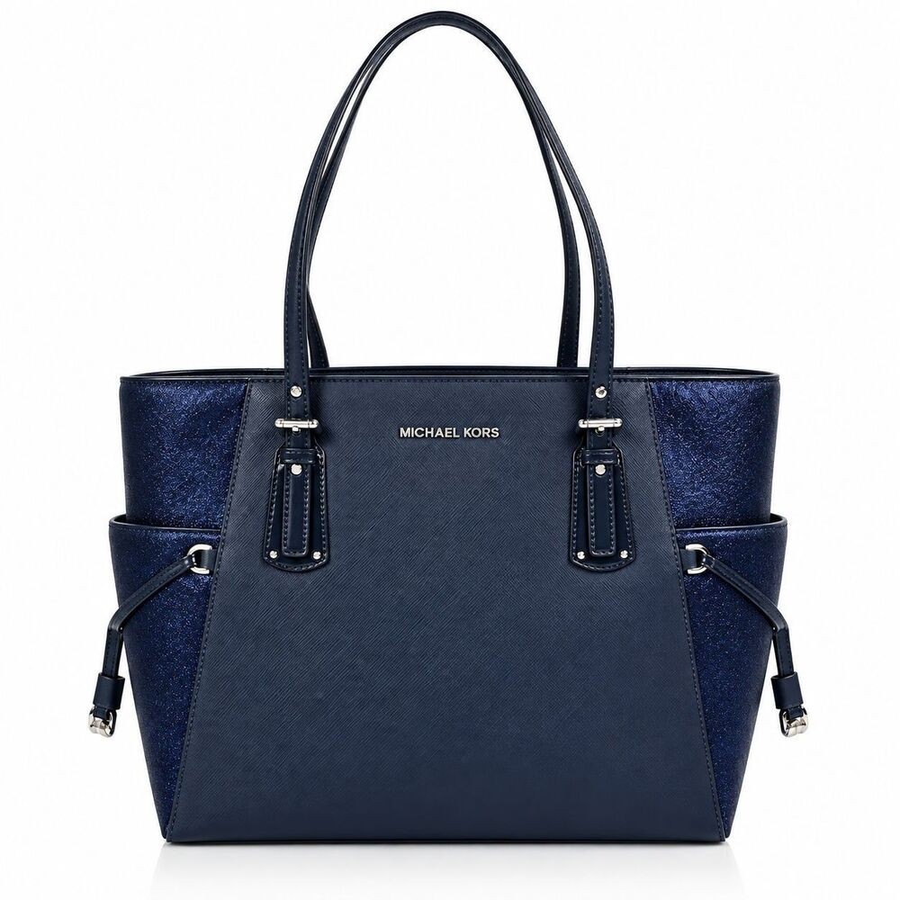 Michael Kors Voyager East West Tote Bag Navy Blue